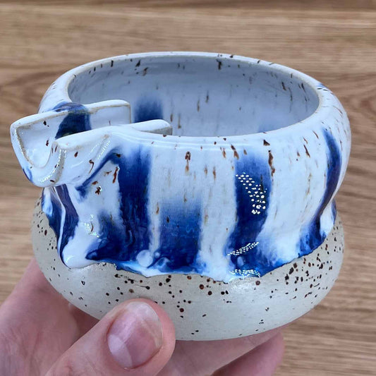 Blue Drip - Keramik Aschenbecher mit Ablage