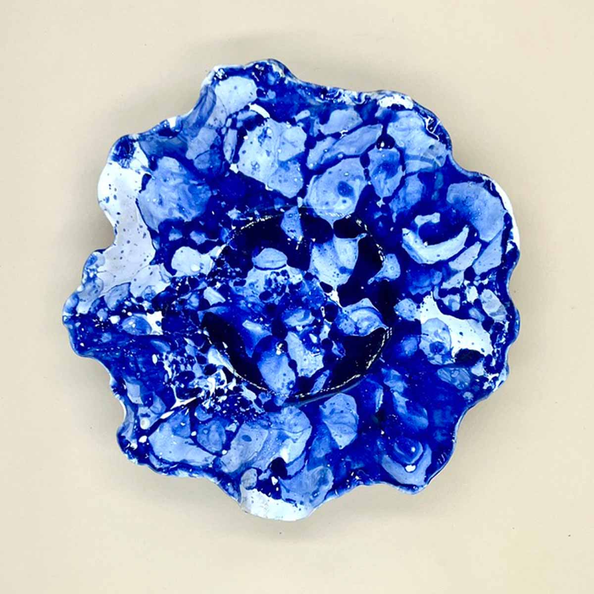 Handgemachte Keramik Schale - Bubbleblue