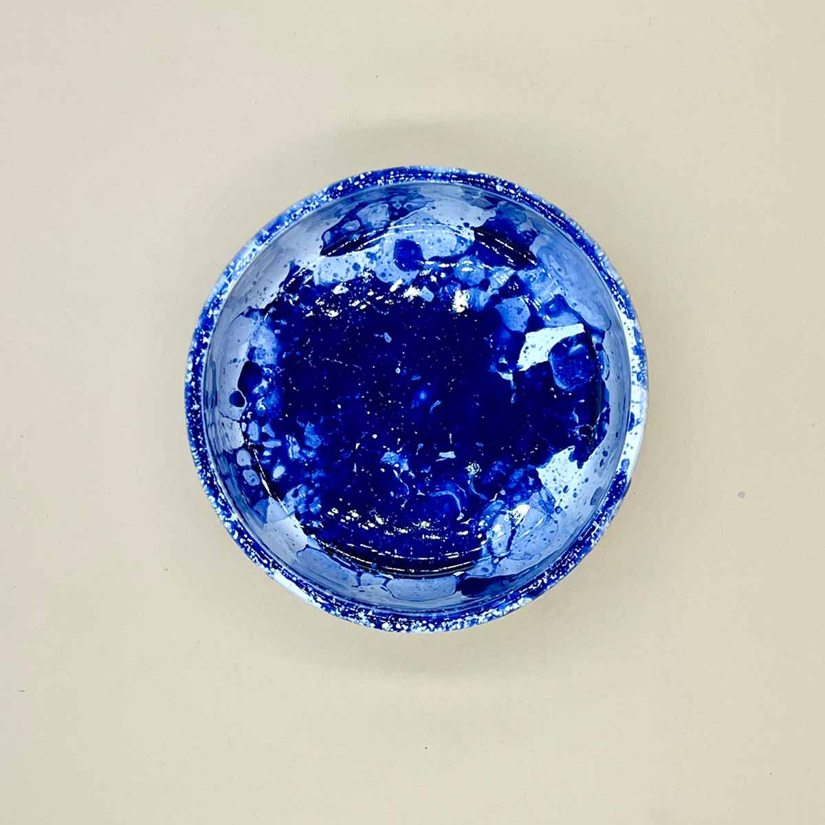 Runde Keramik Schale - Bubbleblue