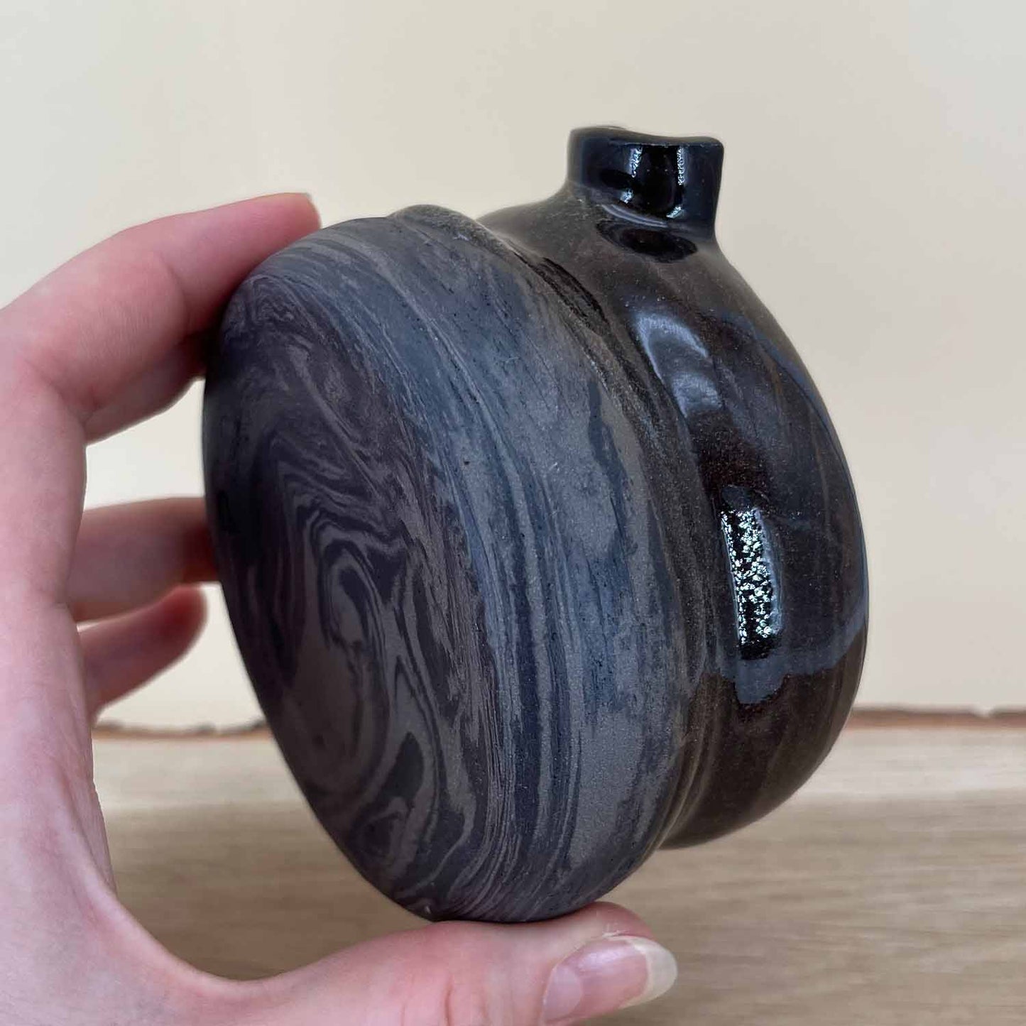 Black Marble - Keramik Aschenbecher Handgemacht