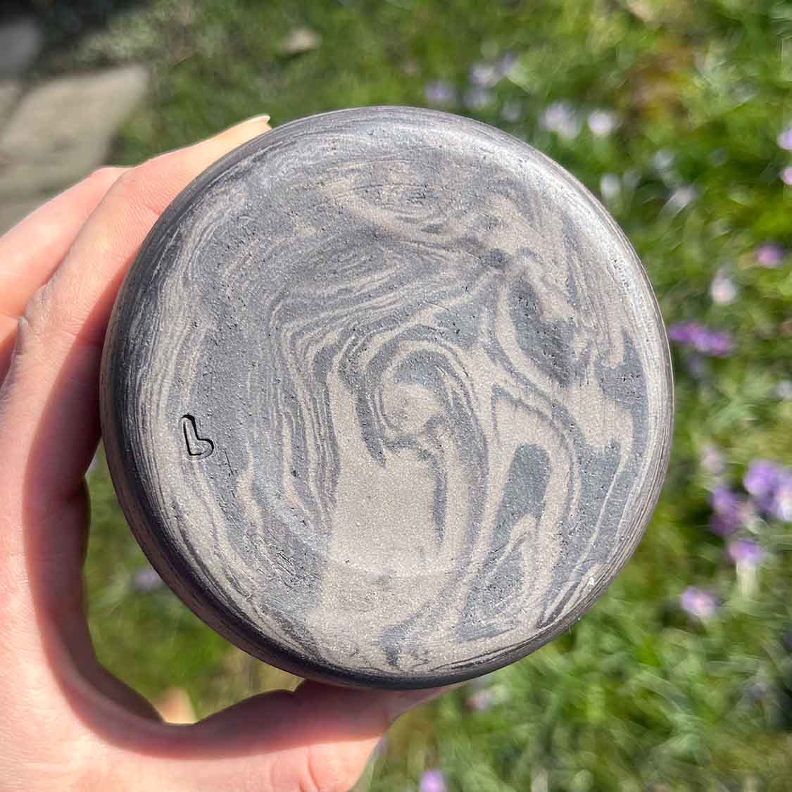 Black Marble - Keramik Aschenbecher Handgemacht